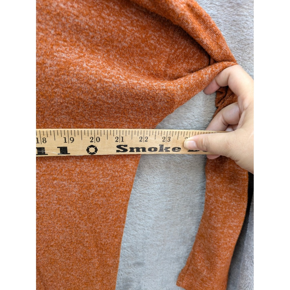 Orange Pullover‎ Top Womens Medium Marled Knit Long Sleeve Casual - Picture 4 of 7